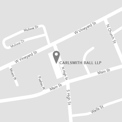 Map for Wailuku location of Carlsmith Ball